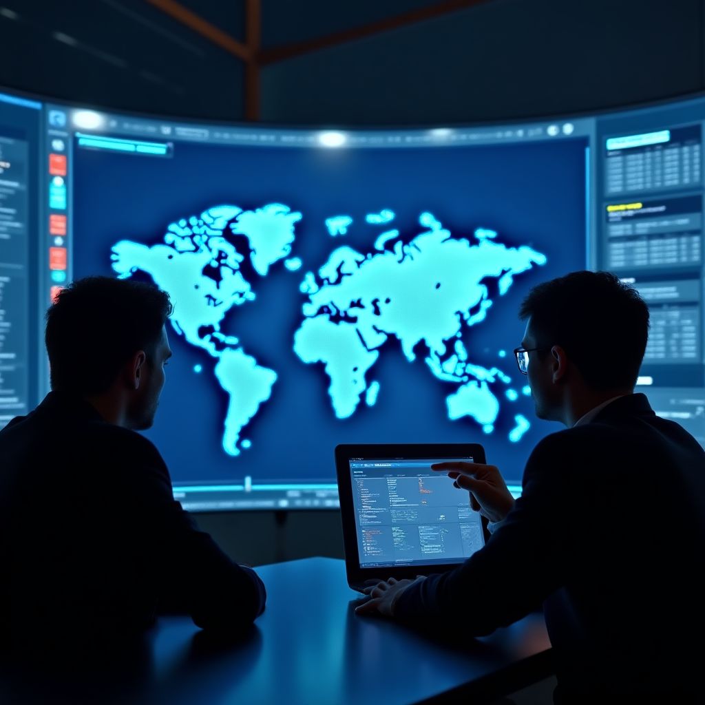 Profesionales analizando mercados globales